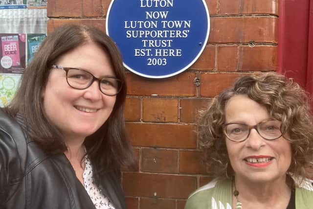 Rachel Hopkins MP with Alison outside the Bricklayers Arms. Picture: Alison Taylor