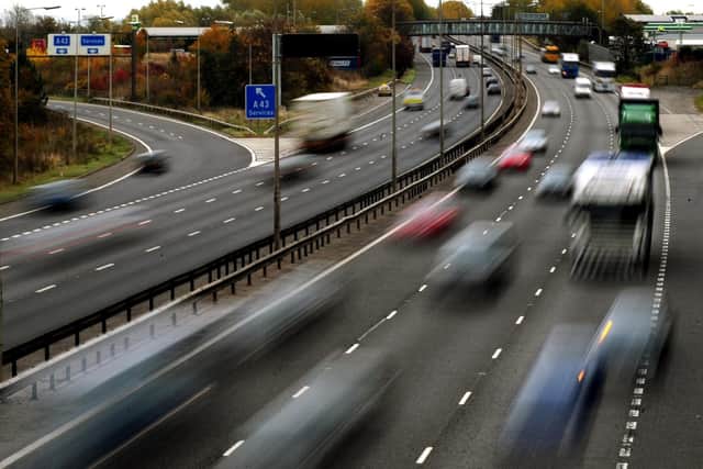 Traffic on the M1 motorway. Picture Rui Vieira/PA Archive/PA Images