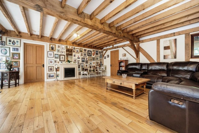 The living room has a 'barn-vibe' and has been well maintained