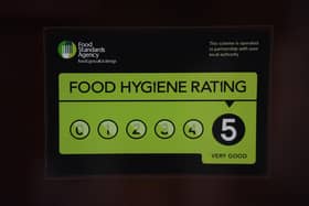 A Food Standards Agency rating sticker (photo from Victoria Jones/PA Images)