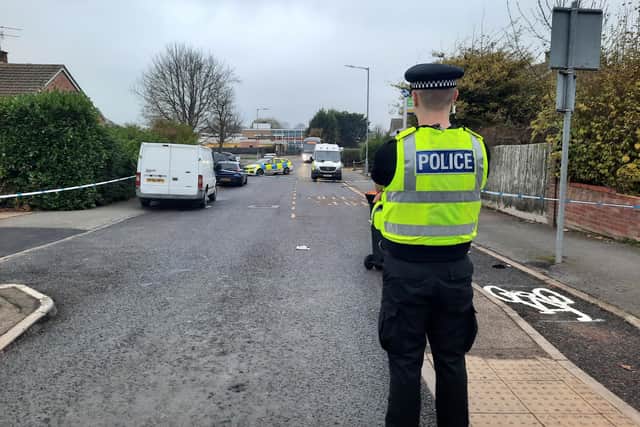 An officer at the scene of the incident. Image: Bedfordshire Police