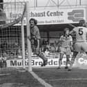 Dixie Deans celebrates scoring for the Hatters - pic: Hatters Heritage