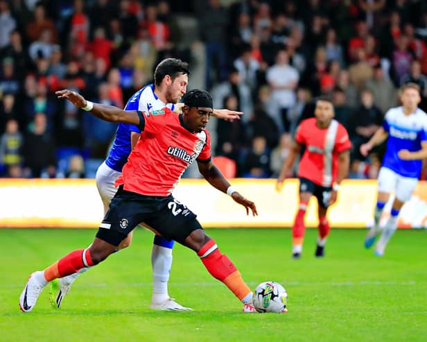 Amari'i Bell on his 100th outing for the Hatters on Tuesday night - pic: Liam Smith