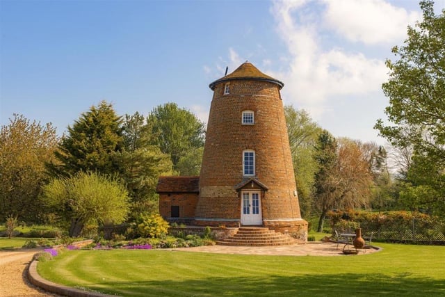 Across five floors, this quaint windmill has a bathroom at the top and a bedroom, with views of the Chiltern Hills and beyond