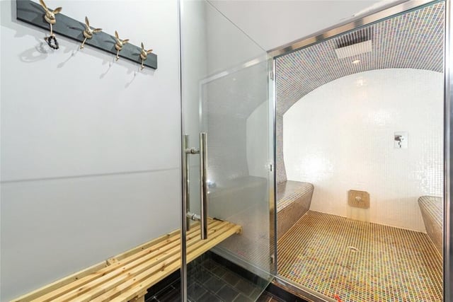 The property also comes with a steam room