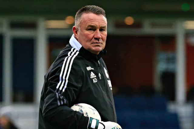 Former Luton keeper Andy Dibble at Kenilworth Road with Cardiff earlier this season