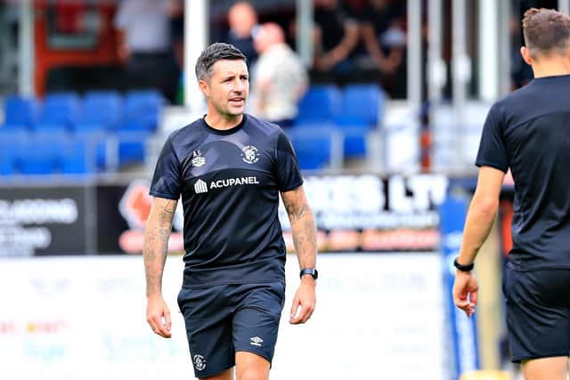 Alan Sheehan during his time as a member of the Hatters' coaching staff - pic: Liam Smith