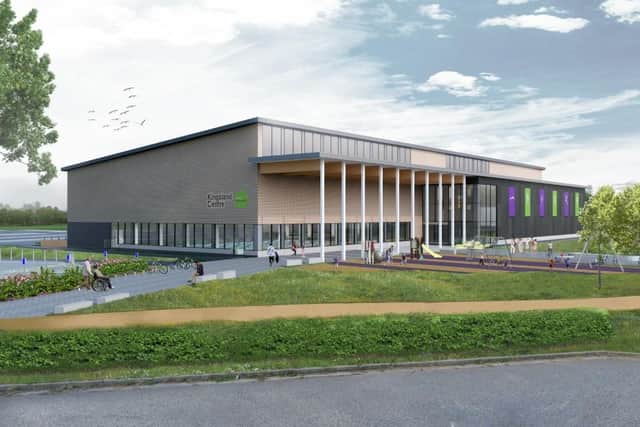 An artist's impression of the planned leisure centre in Houghton Regis