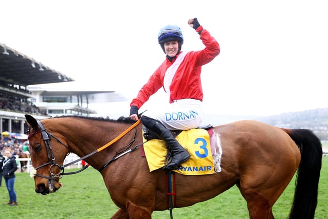 There is a school of thought that ENVOI ALLEN has never quite fulfilled the potential he showed when bursting on to the scene as an exciting Bumper horse in the winter of 2018. But this is a horse who won his first TWELVE races, including two here at the Festival, and has now landed EIGHT Grade Ones in total, including the Ryanair Chase under jockey Rachael Blackmore (pictured) last year. To repeat the dose on Thursday (2.50), the 10yo must defy an absence from the track of four months, but his trainer, Henry De Bromhead, reports him in rude health.