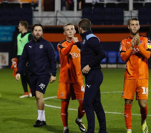 Jake Peck following his debut for the Hatters back in October 2018