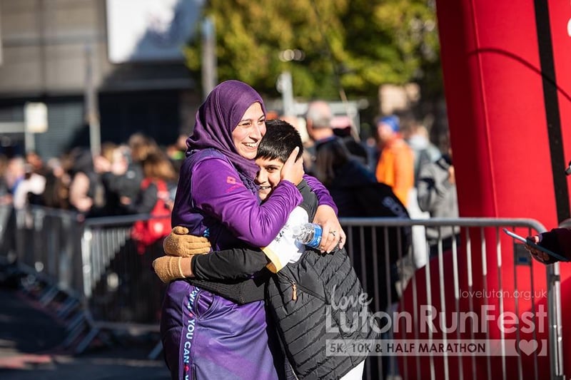 A celebratory hug!