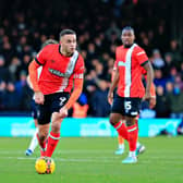 Town striker Carlton Morris looks to advance against Bolton - pic: Liam Smith