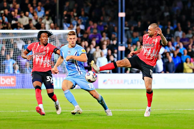 His introduction for the final 15 minutes stemmed the flow of Coventry pressure and began to turn the tide in Luton's favour during the latter stages. The King of the Ping sent one glorious pass out to Bell on the left and taking umbrage at referee Davies not giving a penalty, promptly got himself booked late on for a verbal volley as well.