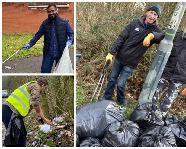 Images taken during 'Keep Luton Tidy' events last year.