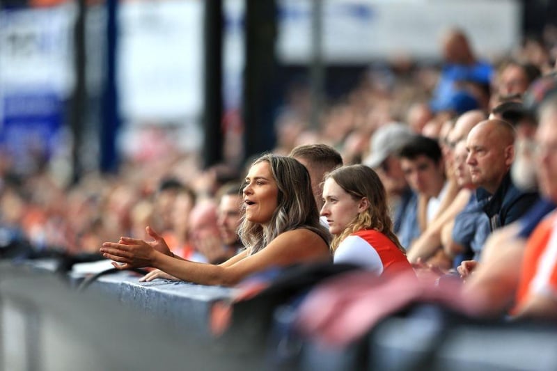 Luton Town fans during the Sky Bet Championship match between Luton Town and Huddersfield Town at Kenilworth Road on August 31, 2019.