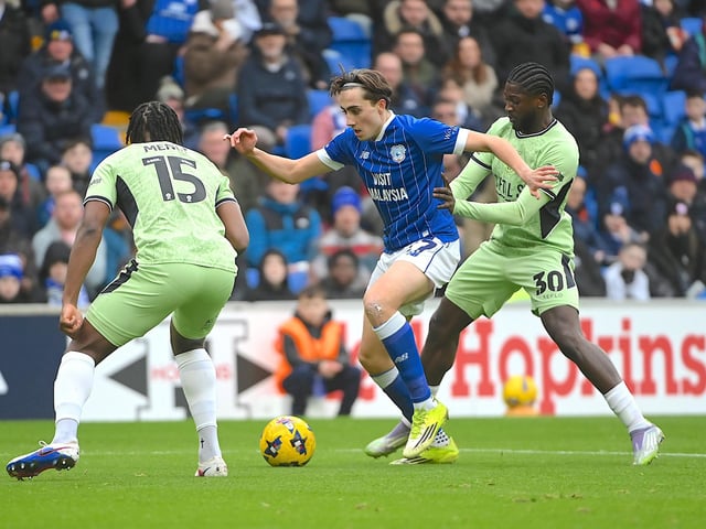 Precious little threat from Town's top scorer on the day, as starting on the left once more, Cardiff easily kept him quiet. One of a trio of Luton players who weren't able to stop Colwill from holding on to the ball in the area and finding Turnbull to open the scoring early on. Nowhere near enough pressure on Ng who hammered into the net from 25 yards to make it 3-1 and really put the result beyond doubt for the second period. With the Bluebirds on top, he was lucky not to concede a penalty after getting in the way of another shot from Tanner which hit his outstretched hand, unseen by the officials. Taken off at half time as Luton opted for a 4-4-2 formation in the second half.