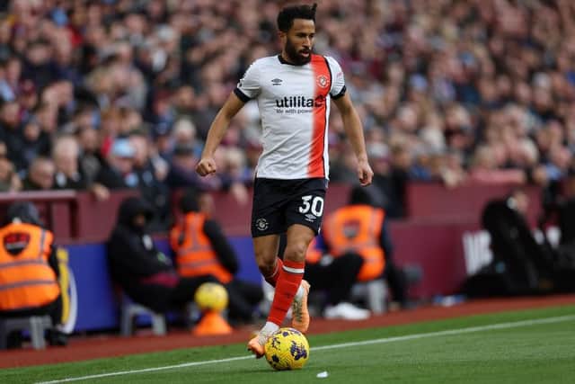 Hatters substitute Andros Townsend gave Luton some added impetus in the closing stages at Villa Park - pic: Eddie Keogh/Getty Images
