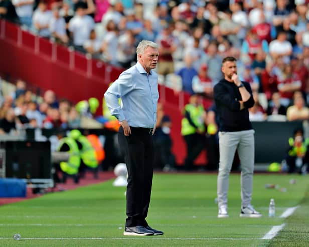 David Moyes watches on against Luton at the weekend - pic: Liam Smith