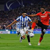 Cameron Jerome controls the ball during Luton's 1-0 defeat at Huddersfield on Monday night
