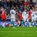Leicester captain John Lundstram is shown the red card against Luton on Saturday - pic: David Horn / PRiME Media Images