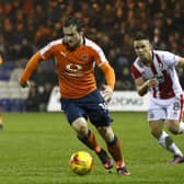 Former Luton forward Jack Marriott in action for the Hatters