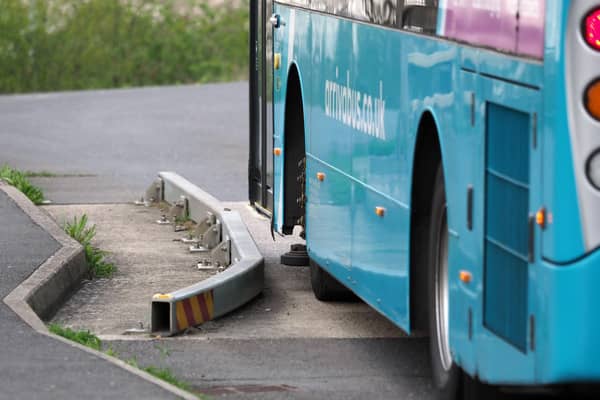 File image of a bus entering the busway. Picture: Tony Margiocchi