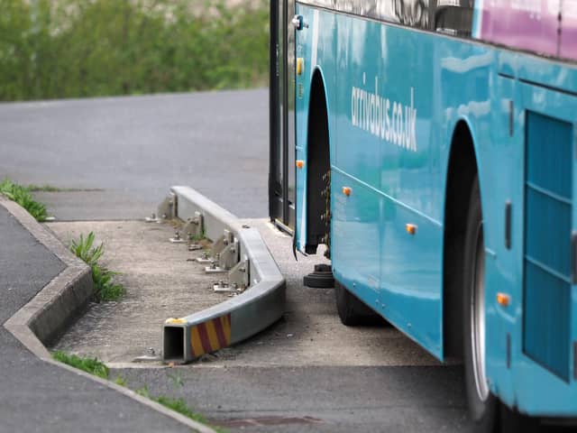 File image of a bus entering the busway. Picture: Tony Margiocchi