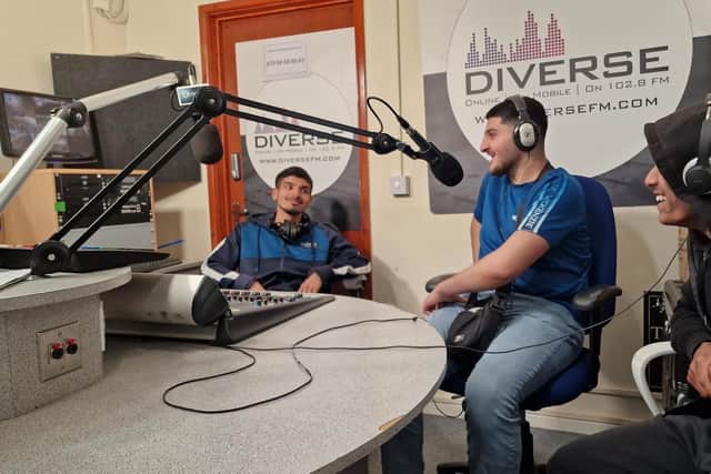 Pictured: Young people at Diverse FM