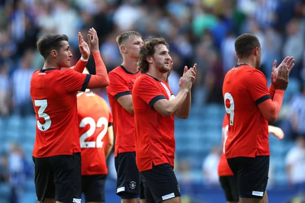 Tom Lockyer applauds the Hatters after a 2-1 pre-season friendly win at Sheffield Wednesday - pic: Ashley Allen/Getty Images