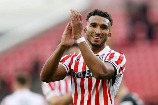 Jacob Brown of Stoke City applauds fans following the Sky Bet Championship match between Stoke City and Rotherham United at Bet365 Stadium last season. (Photo by Charlotte Tattersall/Getty Images)