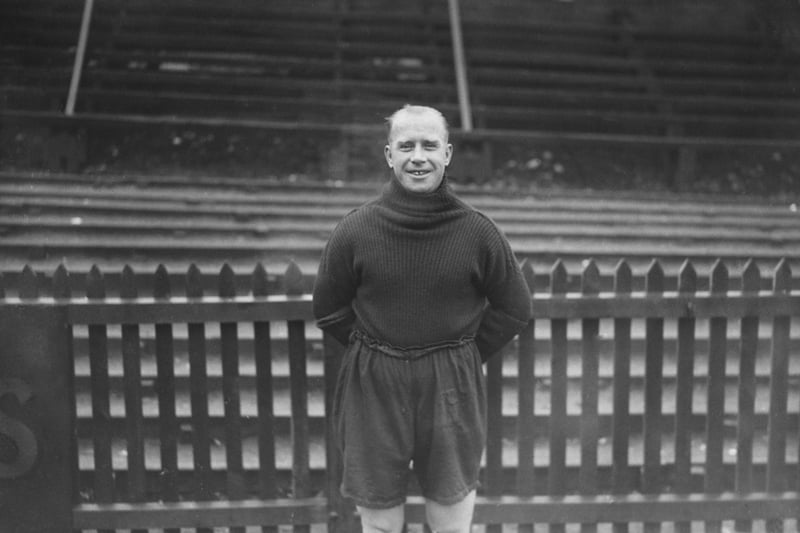 Fred Kean (1898 - 1973), captain of Luton Town FC, poses for a picture on 10th January 1934. The right-half played 117 times for Luton between 1931 and 1934. He played 9 times for England while with previous clubs Bolton Wanderers and Sheffield Wednesday.