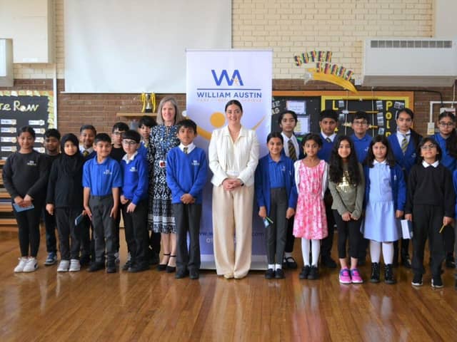 Sarah Owen MP with William Austin's school council members