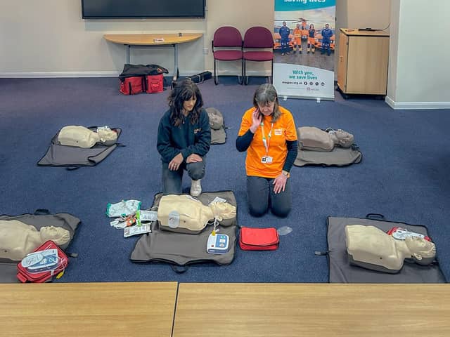 Nicola Cooper and Allison McCreery, Magpas Air Ambulance's CPR Trainers