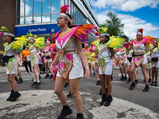 Dancers made their away around the town centre.