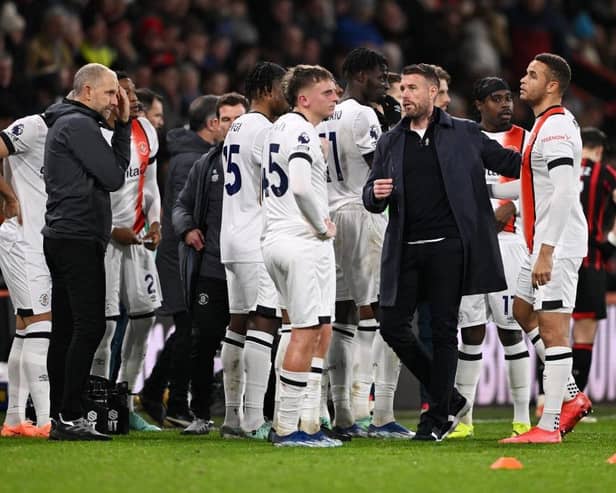 Luton's players react to Tom Lockyer's cardiac arrest at AFC Bournemouth in December - pic: Mike Hewitt/Getty Images