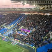 Luton's fans at the Madejski Stadium on Wednesday night