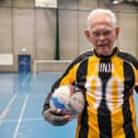 Walking footballer Mike Fisher, 90.  Picture: Anita Maric / SWNS