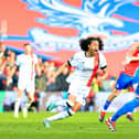 Tahith Chong looks to win the ball back for the Hatters at Selhurst Park - pic: Liam Smith