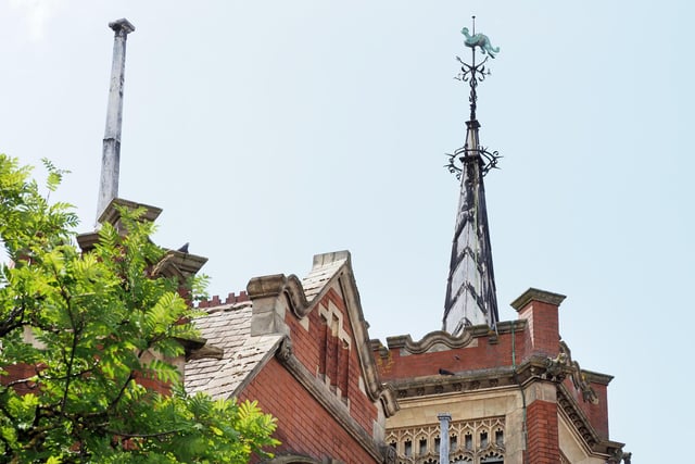 The roof and spire of the Bury Park United Reformed Church