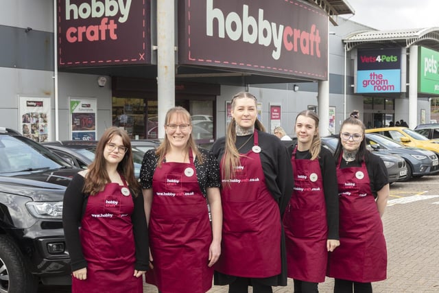 Hobbycraft Dunstable's team are on hand to cater to all your creative needs. From left: Jenna, Samantha, Amy, Lilly and Libby