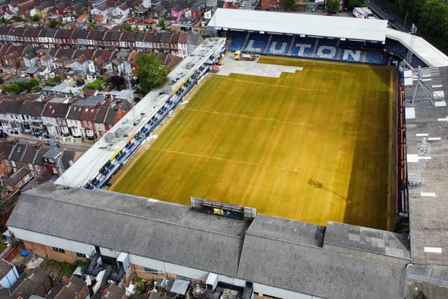 Luton Town's Kenilworth Road stadium. Photo by JUSTIN TALLIS/AFP via Getty Images
