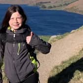 Ten-year-old Luton-born Isabella Brannigan who is walking Hadrian's Wall for two charities