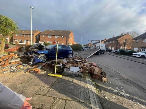 The aftermath of the crash. Picture: Angela Collins