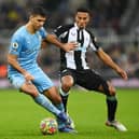 Isaac Hayden in action for Newcastle United against Manchester City in December 2021 - pic: Stu Forster/Getty Images