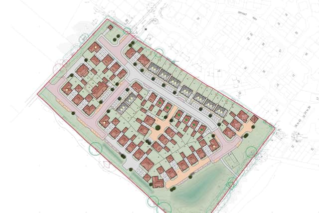 The proposed energy efficient housing development in Toddington