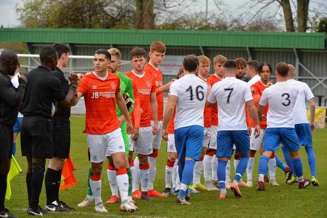 Luton's Development squad before a game last season - pic: Gareth Owen