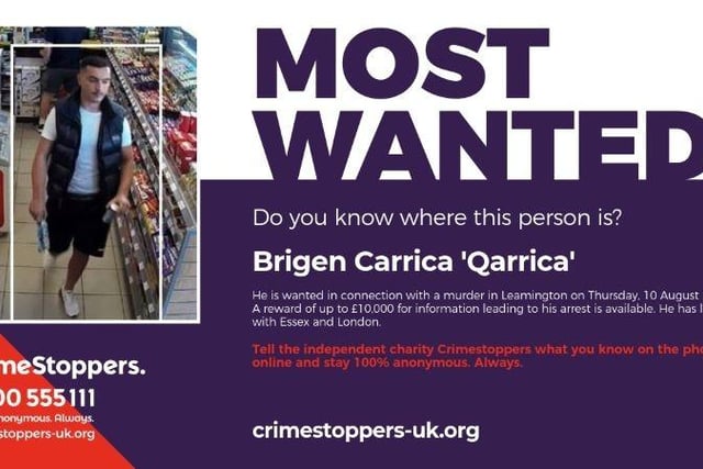He is wanted in connection with murder. Picture: Crimestoppers