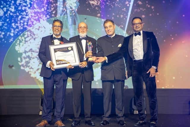 Pasha Khandaker MBE, Honour Awards recipient M A Munim OBE, Lord Karan Billimoria and BCA President Oli Khan MBE