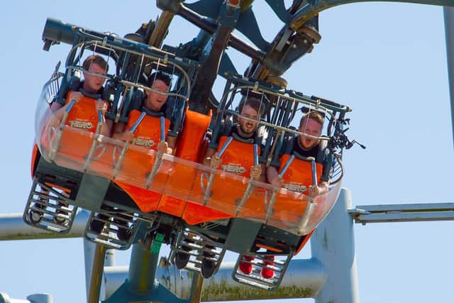 From left: Dan, Sam, Marcus and Tom on the ride