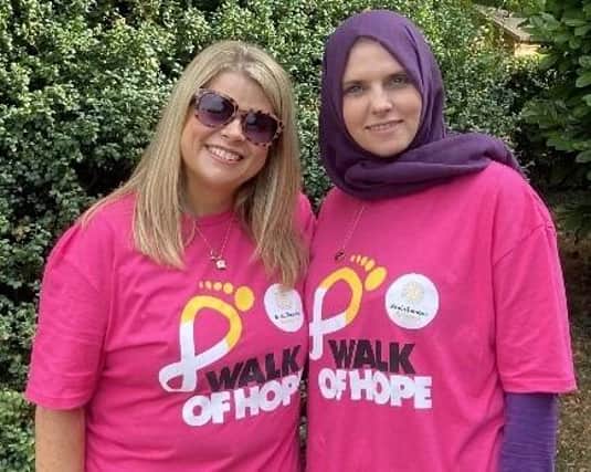 Louise Fox and Yasmin Stannard will be walking to honour their children
